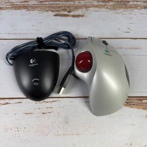 Logitech T-RA18 Cordless Trackman Wheel Trackball Mouse w/ Receiver For Parts